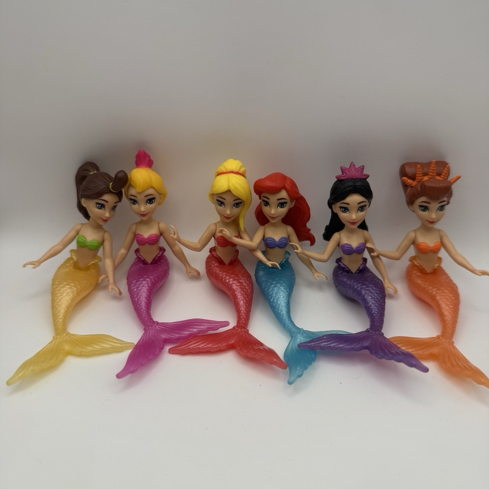 Disney Princess Pocket Size 4" Mermaids Lot Of 6 Little Mermaid Ariel & Sisters